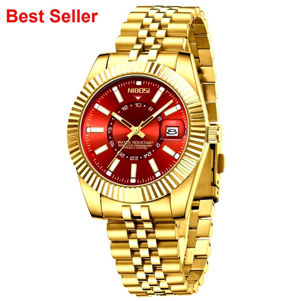 Stainless Steel Analog Quartz Dress Watch Waterproof Business Classic